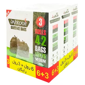 کیسه زباله دارکوب مدل DARZBOXsabz-SMAL42 سه بسته 42 عددی N9J