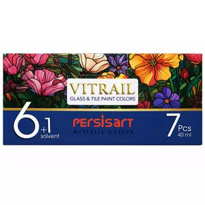 رنگ ویترای پرسیس آرت کد 138007601 حجم 40 میلیلیتر بسته 7 عددی 5MR