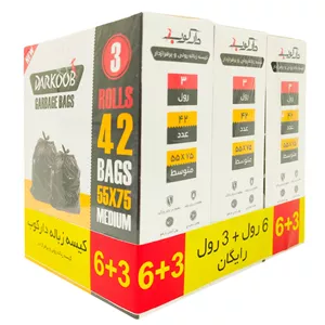 کیسه زباله دارکوب مدل DARZBOXzardsia-SMAL42 کد 10 بسته 3 عددی XX7