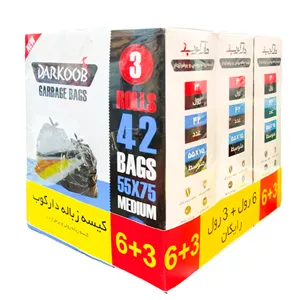 کیسه زباله دارکوب مدل DARZBOXabi-MED42 کد 10 بسته 3 عددی XX7