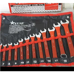 ست آچار مدل استار star12 عددی روکش دار از سایز 6 تا 22 جنس کروم وانادیوم