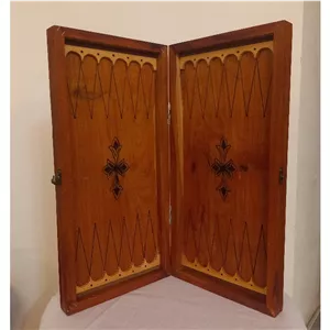 تخته و شطرنج سوخت نگاری شده تمام چوب