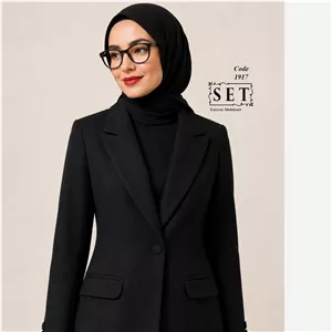 مانتو اداری رسمی رنگ مشکی مدل دیبا برند SET