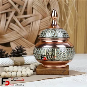 قندان متوسط مس و خاتم
