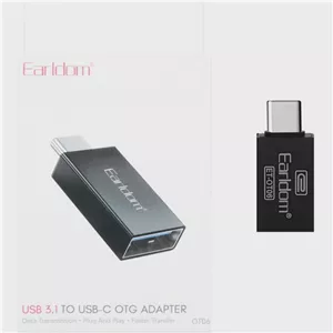 تبدیل OTG Type-C Earldom مدل ET-OT06 پک دار -مشکی
