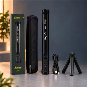 نور باتوم لایت ال ای دی سپتا مدل J35 RGB توان 20 وات ( دارای اپلیکیشن، مناسب نور رنگی بکگراند ، تولید محتوا و ... )
