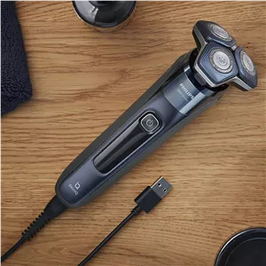 اسپیکر بلوتوثی ماشین اصلاح موی صورت فیلیپس مدل S7885 با تیغه چرخشی 360 درجه استیل پیشرفته، قابلیت استفاده خشک و مرطوب...
