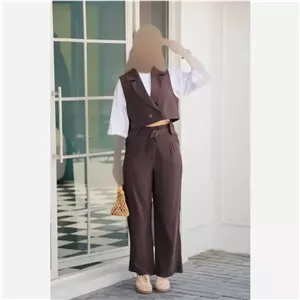 ست جلیقه و شلوار زنانه جنس سیلک خنک و ترند