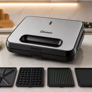 ساندویچ ساز 4 کاره دسینی مدل KD-4001 توان 2000 وات با 4 صفحه قابل تعویض نچسب