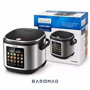 پلوپز و مولتیکوکر تونیش Cookmaster مدل TN-6400 ظرفیت 6 لیتر 15 برنامه پخت شرکتی و با ضمانت 