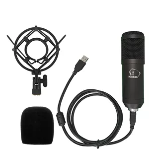 میکروفون کاندنسر usb کینباس مدل bm800 به همراه لرزه گیر میکروفن