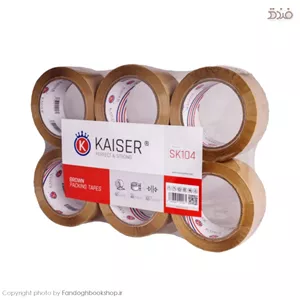 چسب پهن قهوه ای 5 سانتی کایزر SK104بسته 6 عددی