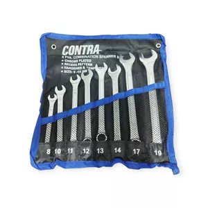آچار یکسر تخت و یکسر رینگی کونترا مدل S8-19 مجموعه 8 عددی