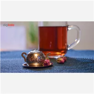 صافی چای مدل قوری استیل و طلایی