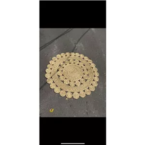 فرشینه حصیری قابی گل