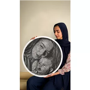 تابلو میخ و نخ مادر دختر 