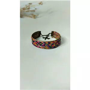 دستبند پارچه ای سنتی رنگارنگ خلخال