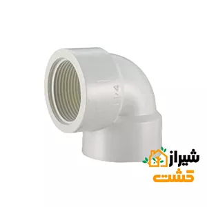 زانو پلیمری (UPVC) دو سر ماده (رزوه ای) 3 4 ویسپار