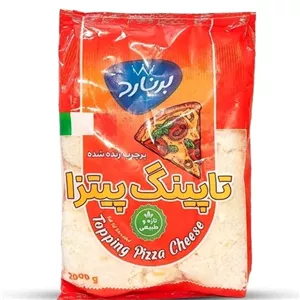 پنیر پیتزا تاپینگ دو رنگ 2 کیلویی مناسب پیتزا و فست فود با کشسانی بالا (بسته 1عددی)