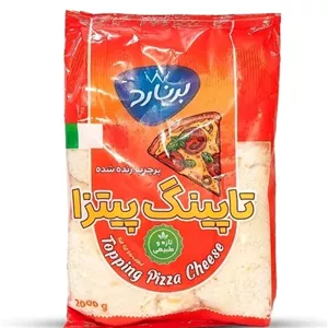پنیر پیتزا تاپینگ دو رنگ 2 کیلویی مناسب پیتزا و فست فود با کشسانی بالا (بسته 4 عددی)