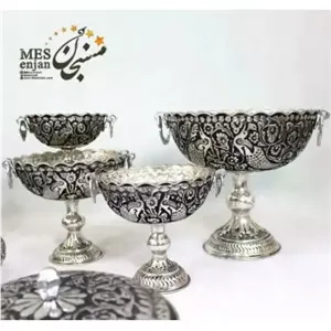  شکلات خوری قلم زنی کاسه قلمزنی سفید 