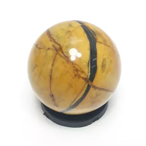 گوی سنگی جاسپر زرد ، قطر 30 mm ،اصل و معدنی