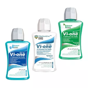 دهان شویه وی وان مدل W03 حجم 330 میلی لیتر مجموعه 3 عددی V5H