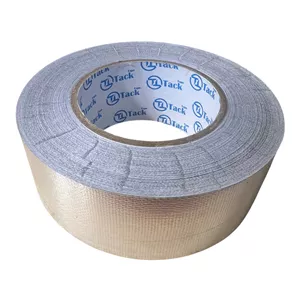 نوار چسب آلومینیومی تک تیپ مدل نخدار فایبرگلس نسوز کد Fi5cm رول 50 متری Z4N