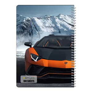 دفتر شطرنجی 100 برگ سیمی کارنیکا طرح لامبورگینی اونتادور Lamborghini Aventador کد 77959 65J