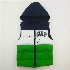 پافر پسرانه GAP سبز سه رنگ شمعی جیبدار