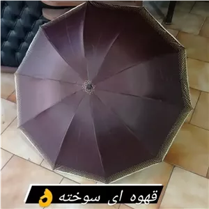 چتر اسپورت دور شطرنجی 10 فنر ضد باد دو رویه پارچه نانو دستی مناسب آقایان و بانوان