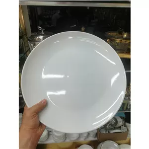 دیس گرد سفید چینی اصفهان قاب گرد 