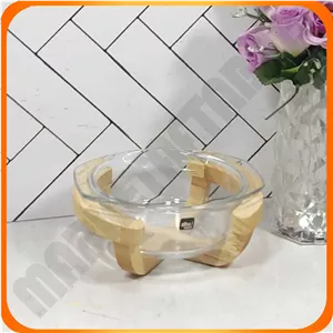 31519 کاسه پایه چوبی صوفیا سایز 3 زیبا سازان