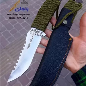 چاقو شکاری بند پیج تیغه استیل با قلافضد زنگ