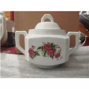قندان مربع دو دسته گلسرخ