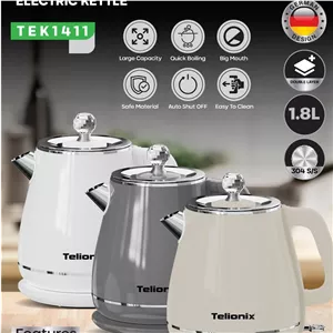 کتری برقی تلیونیکس مدل TEK1411 ظرفیت 1.8 لیتر جوشآوری سریع