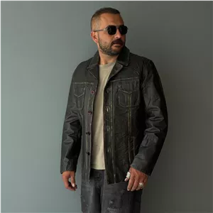 کت چرم وینتجی مردانه اورجینال