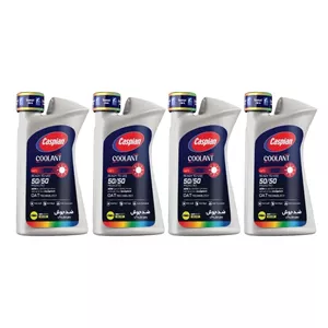 ضدیخ و ضدجوش آماده مصرف 50 به 50 کاسپین مدل COOLANT حجم 930 میلی لیتر بسته 4 عددی