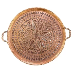 سینی مسی مدل زنجان الماس تراش کد29.5