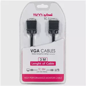 کابل VGA تسکو TC 584 طول 3 متر کد Z118-140750