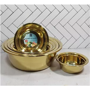 سرویس لگن استیل 6 پارچه لبه دار زومبا بدون جعبه (پسکرایه)