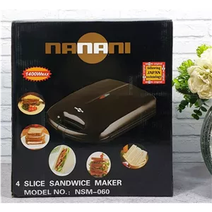 ساندویچ ساز 4 اسلایس نانانی NSM-060 رنگ سفید (پسکرایه)