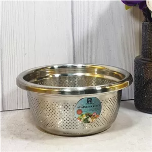 آبکش گرد بدون دسته سایز22استیل نگیرL5249 زومبا (160) ارسال نیمه رایگان