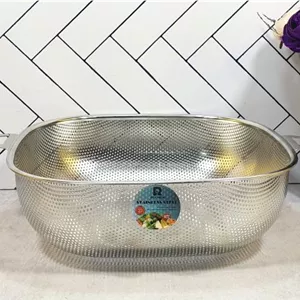 آبکش مربع پانچ دسته دار سایز 34استیل نگیرL3705 زومبا (60) ارسال نیمه رایگان