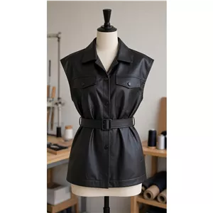 وست چرم، وست چرم مشکی، جلیقه چرم 