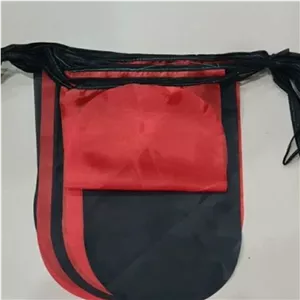 ریسه پرچمی رنگی مشکی و قرمز ساتن