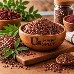 تخم کتان قرمز 50 گرم برای استفاده در سالاد، ماست، صبحانه، نان، اسموتی و انواع خوراکیهای خانگی.