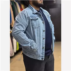 کت جین مردانه سایز بزرگ پارچه ترک بدون کش در رنگبندی متنوع سایز XL تا 4XL