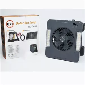 پنکه شارژی خورشیدی با چراغ ضد حشره UXI مدل BL-G450