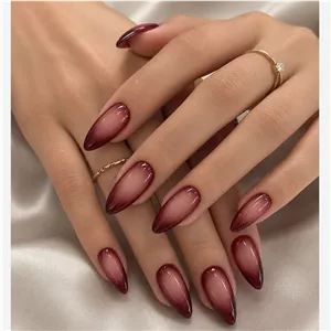 ناخن مصنوعی آمبره قرمز تیره کد 48